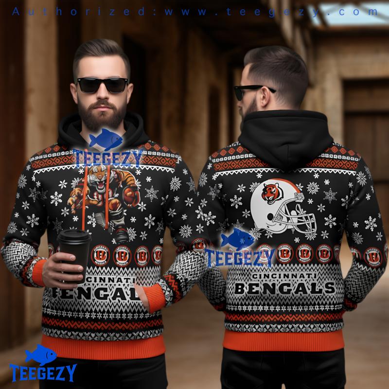 Cincinnati Bengals Mascot 3D Ugly Hoodie Youth Cincinnati Bengals Mascot 3D Ugly Hoodie Youth