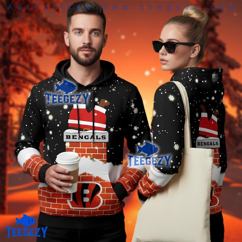 Cincinnati Bengals Santa Grinch 3D Ugly Hoodie Men Cincinnati Bengals Santa Grinch 3D Ugly Hoodie Men