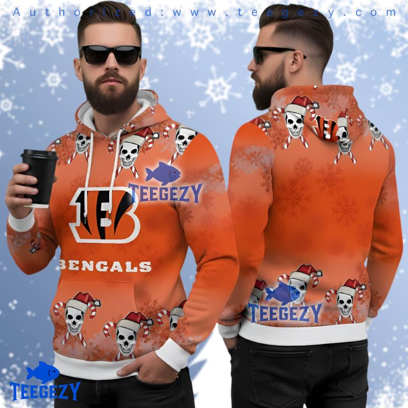 Cincinnati Bengals Skull Candy 3D Ugly Hoodie Printed