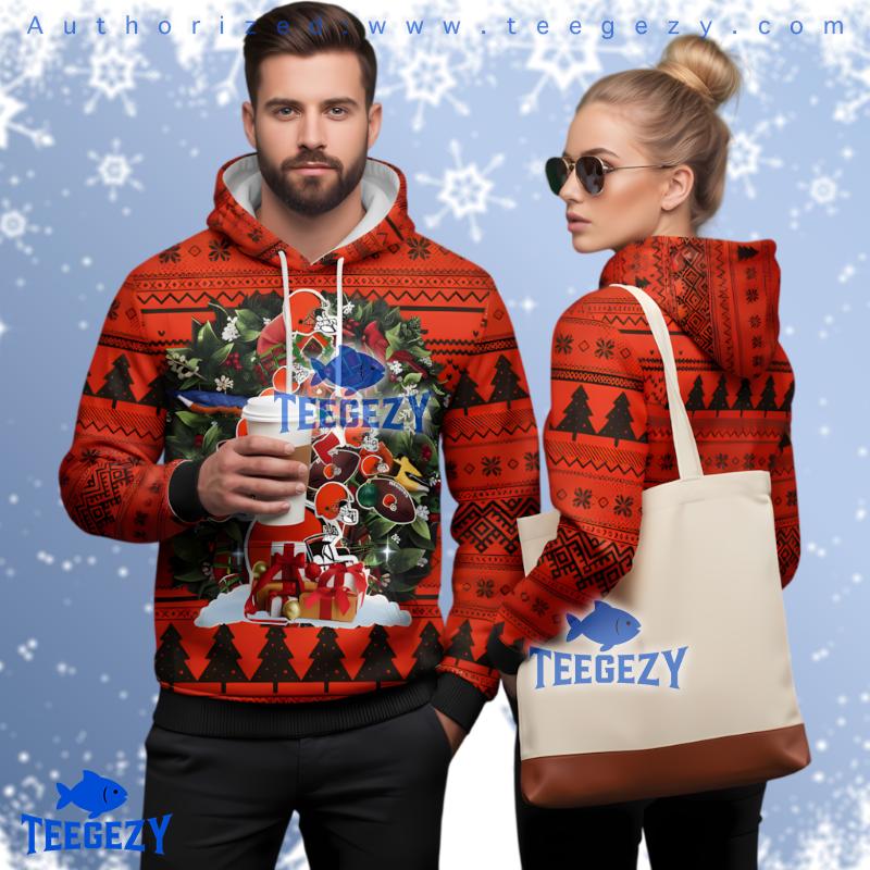 Cleveland Browns Christmas Tree Ugly 3D Hoodie
