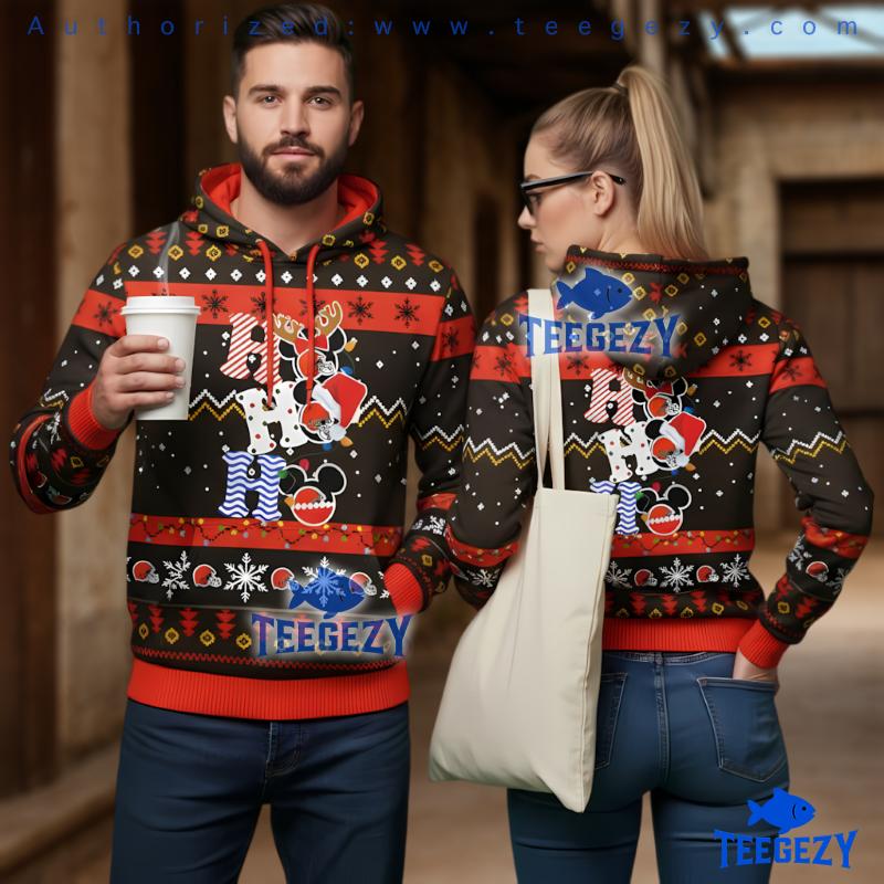 Cleveland Browns Mickey Hohoho 3D Ugly Hoodie