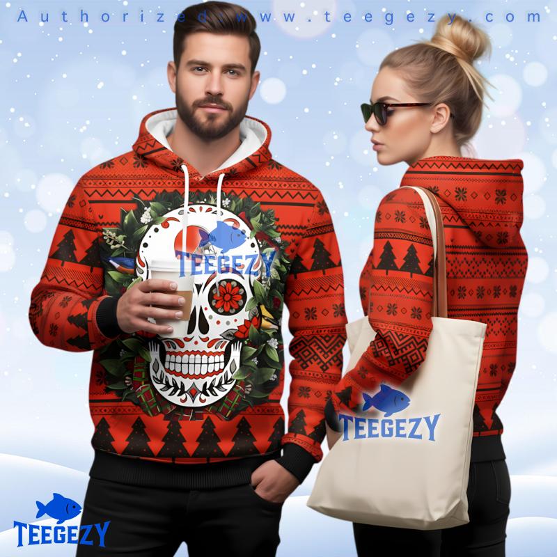 Cleveland Browns Skull Flower 3D Ugly Hoodie Youth Cleveland Browns Skull Flower 3D Ugly Hoodie Youth