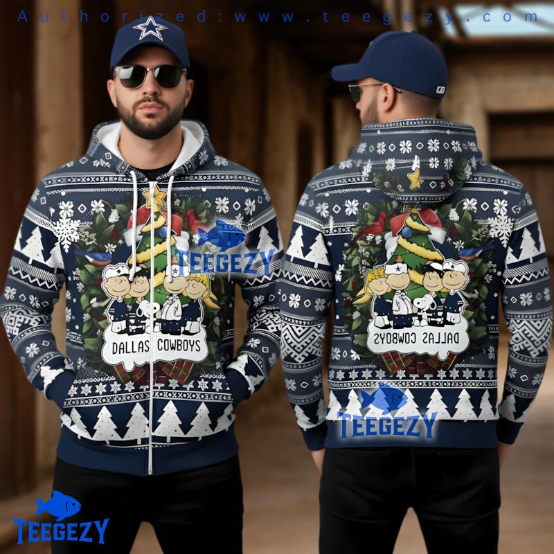 Dallas Cowboys Peanuts Snoopy Ugly Christmas 3D Hoodie
