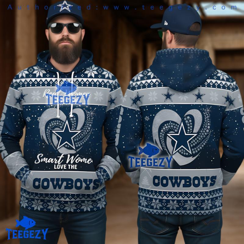 Dallas Cowboys Real Women Love Ugly Christmas 3D Hoodie