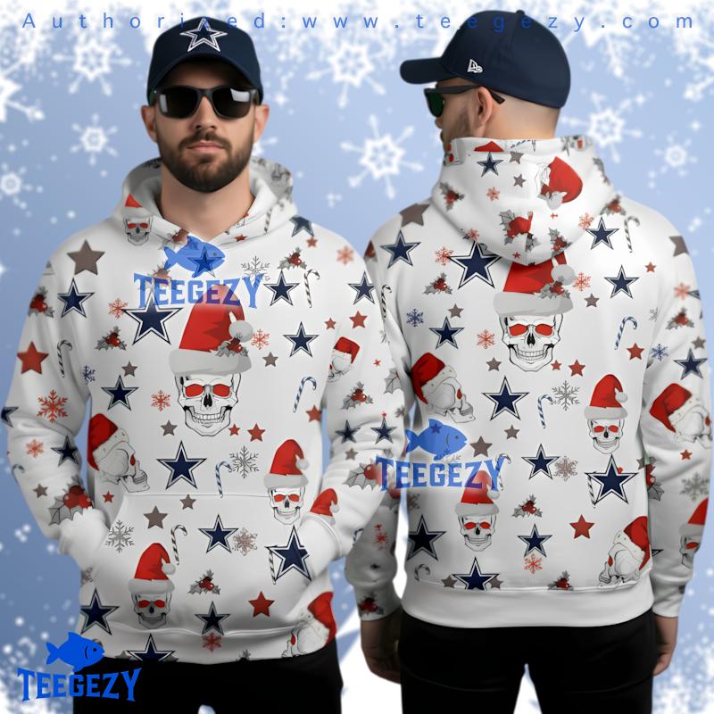 Dallas Cowboys Santa Claus Pattern Ugly 3D Hoodie Design