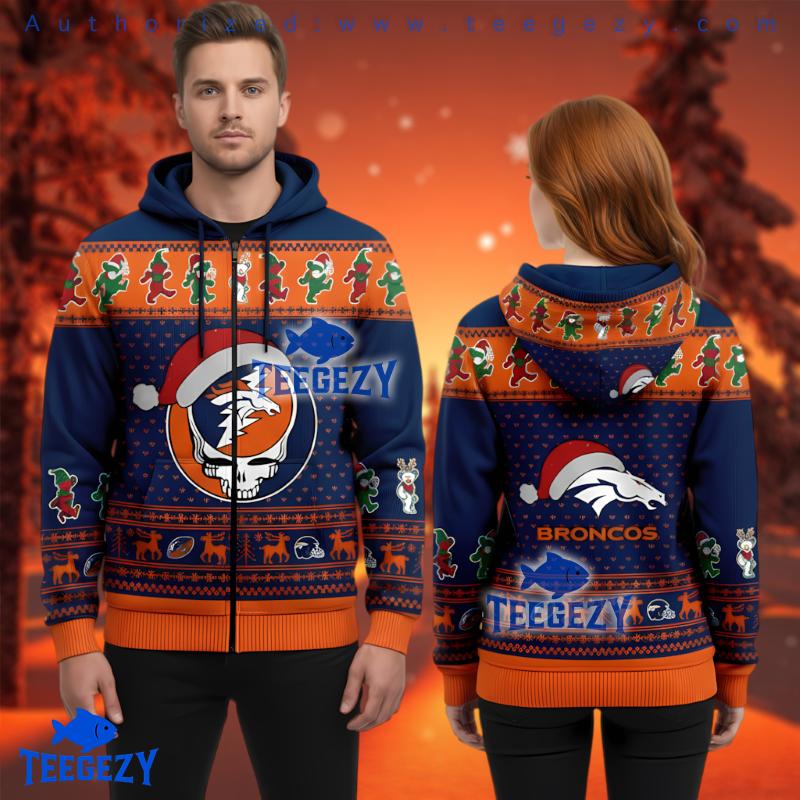 Denver Broncos Nfl Grateful Dead Ugly 3D Hoodie All Over Denver Broncos Nfl Grateful Dead Ugly 3D Hoodie All Over