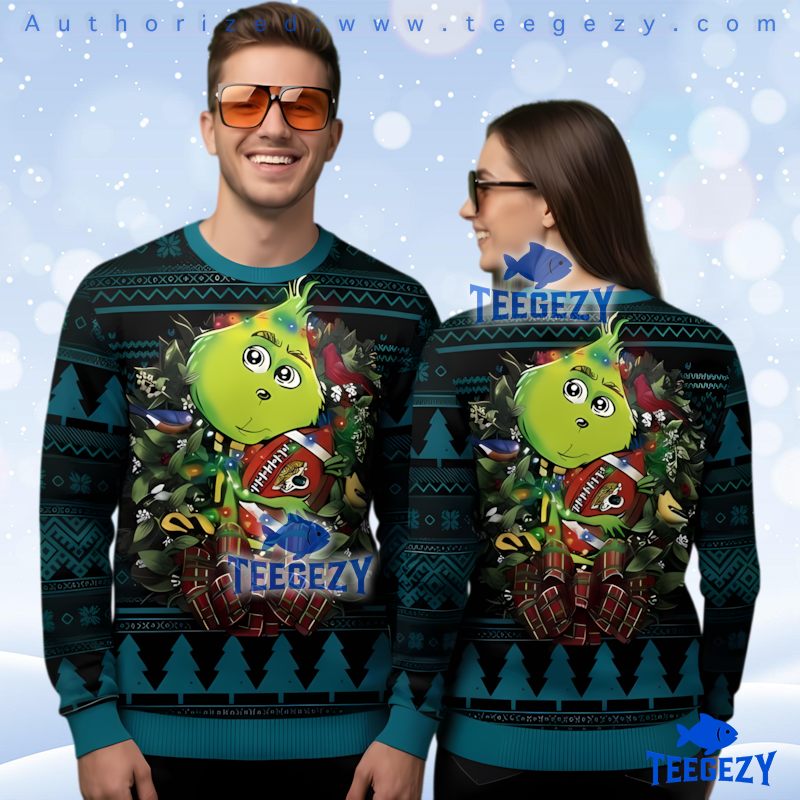 Jacksonville Jaguars Baby Grinch Ugly Christmas Sweater