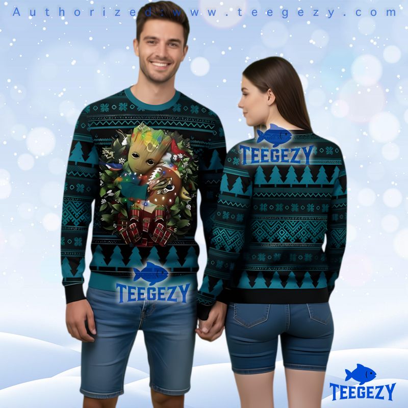 Jacksonville Jaguars Baby Groot Ugly Christmas Sweater 3D Print Gift