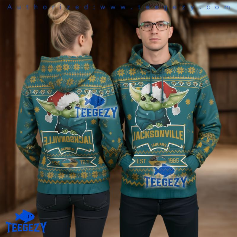 Jacksonville Jaguars Baby Yoda Ugly Christmas 3D Hoodie Nfl Fan Gift Jacksonville Jaguars Baby Yoda Ugly Christmas 3D Hoodie Nfl Fan Gift