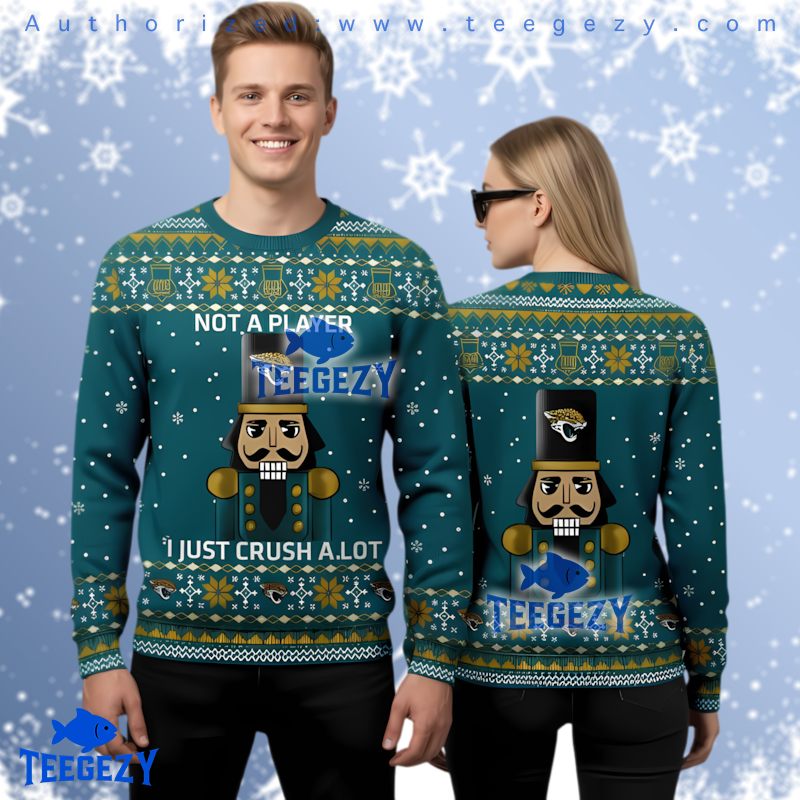 Jacksonville Jaguars Nutcracker Ugly Christmas Sweater Holiday Teal Green