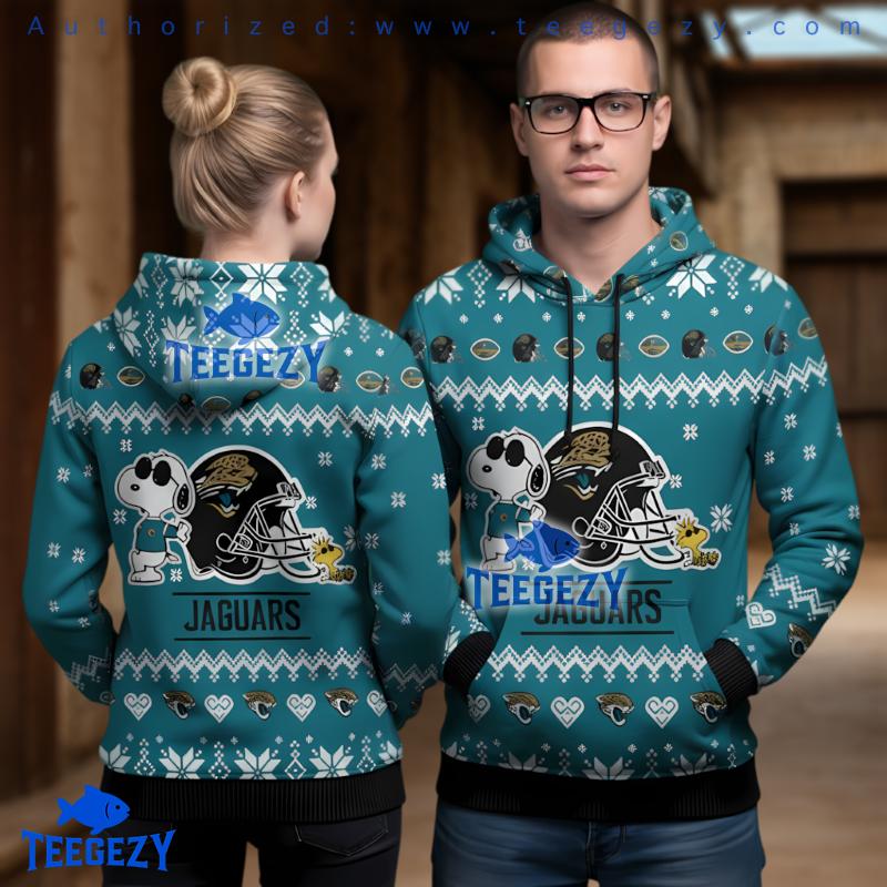 Jacksonville Jaguars Peanuts Ugly Christmas Sweater Hoodie Jacksonville Jaguars Peanuts Ugly Christmas Sweater Hoodie