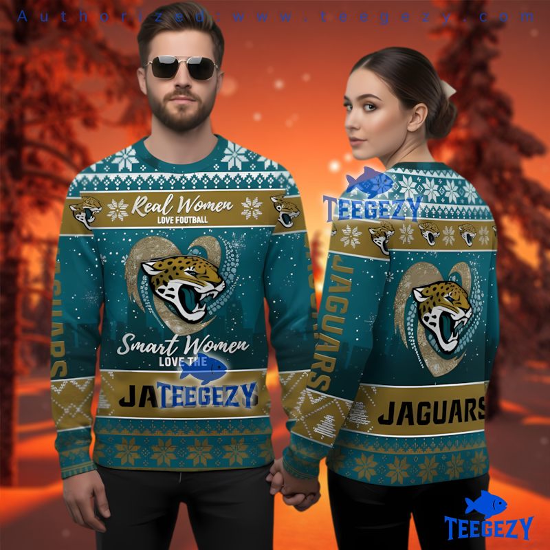 Jacksonville Jaguars Real Women Love Football Ugly Christmas Sweater