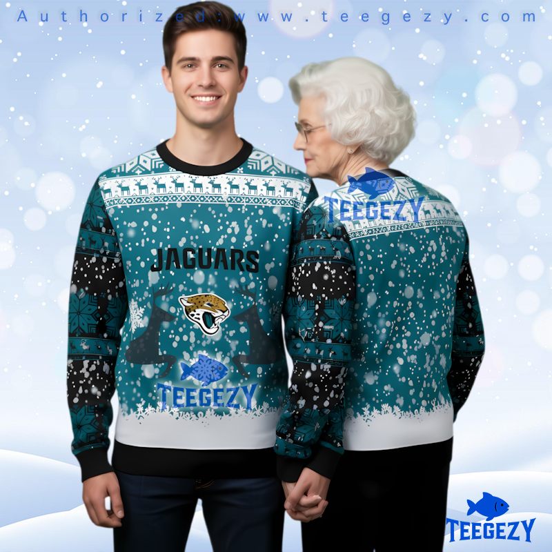 Jacksonville Jaguars Reindeer Ugly Christmas Sweater 3D Print
