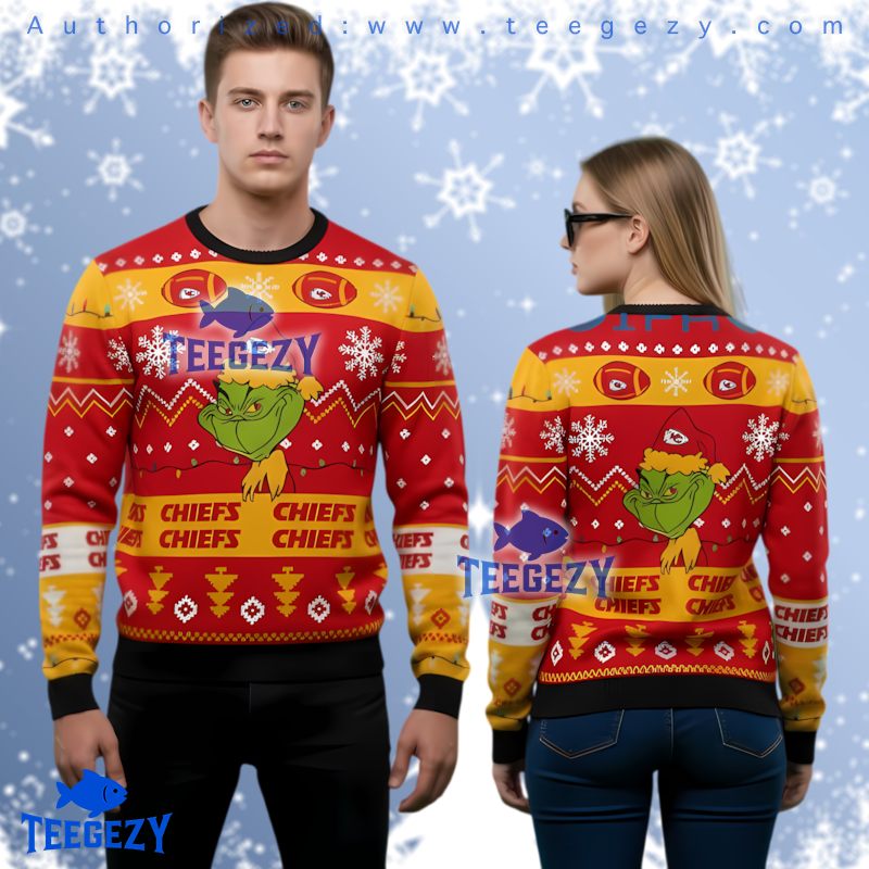 Kansas City Chiefs Custom Name Number Ugly Christmas Sweater