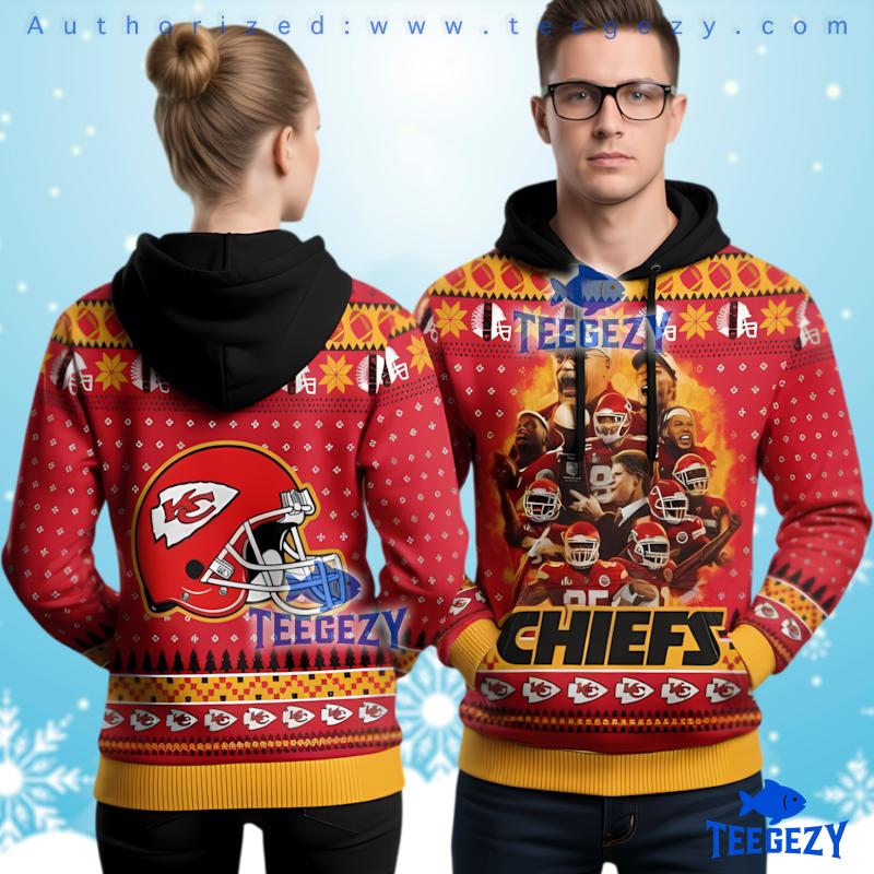 Kansas City Chiefs Legend Team Ugly Christmas 3D Hoodie Kansas City Chiefs Legend Team Ugly Christmas 3D Hoodie