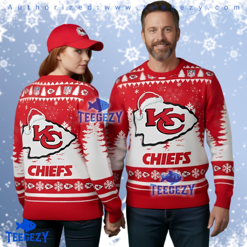 Kansas City Chiefs Logo Winter Ugly Christmas Sweater Nfl Team Fan