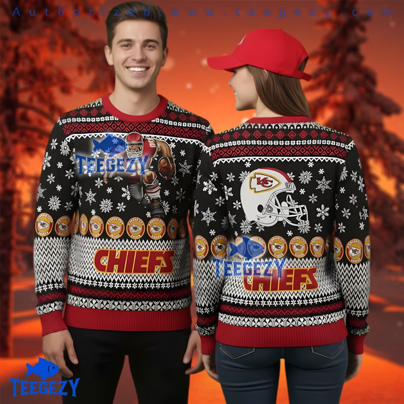 Kansas City Chiefs Mascot Cool Ugly Christmas Sweater Adults