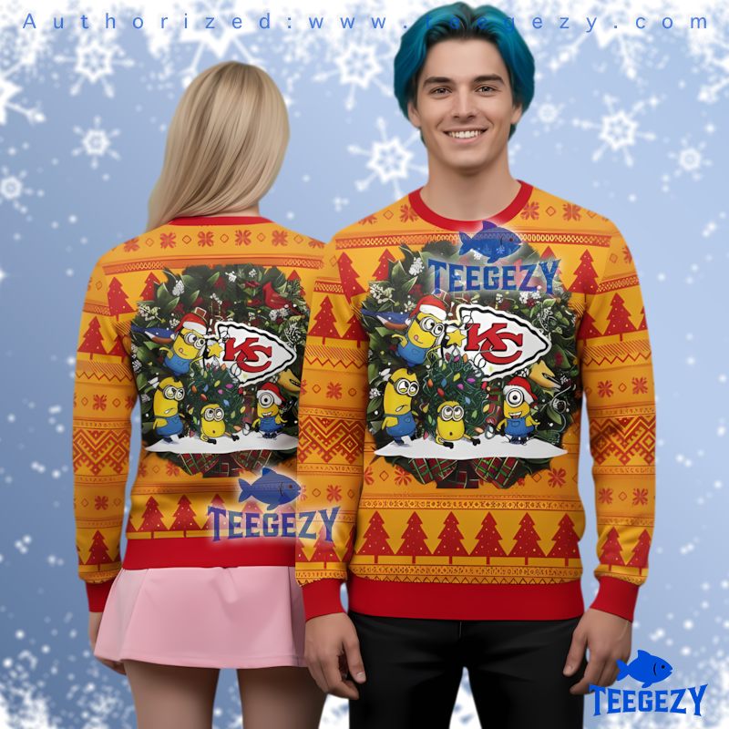 Kansas City Chiefs Minion Christmas Sweater Funny Jumper For Fans