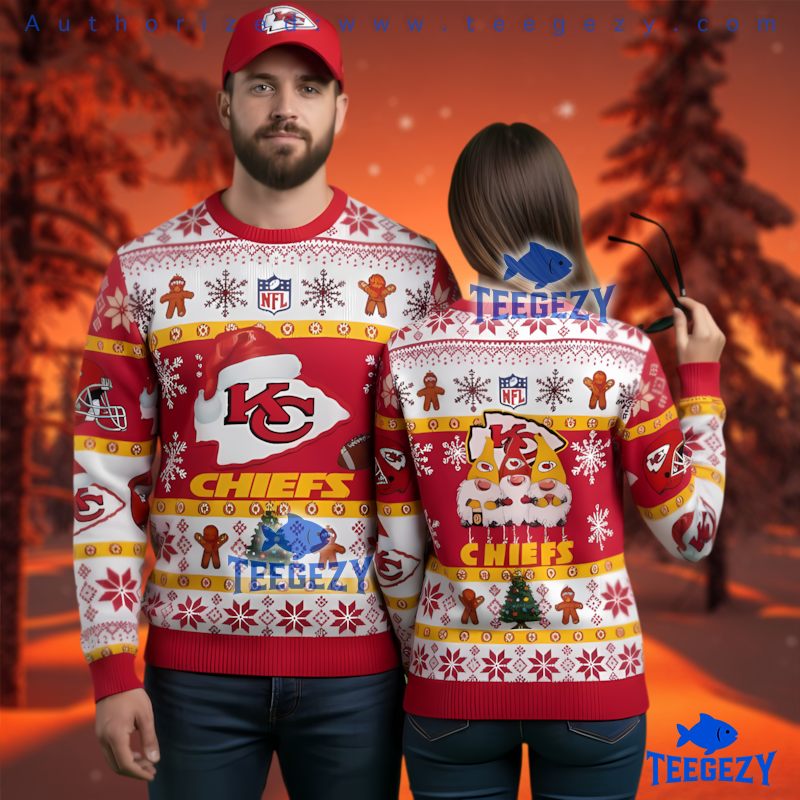 Kansas City Chiefs Santa Gnomes Ugly Christmas Sweatshirt Nfl Fan