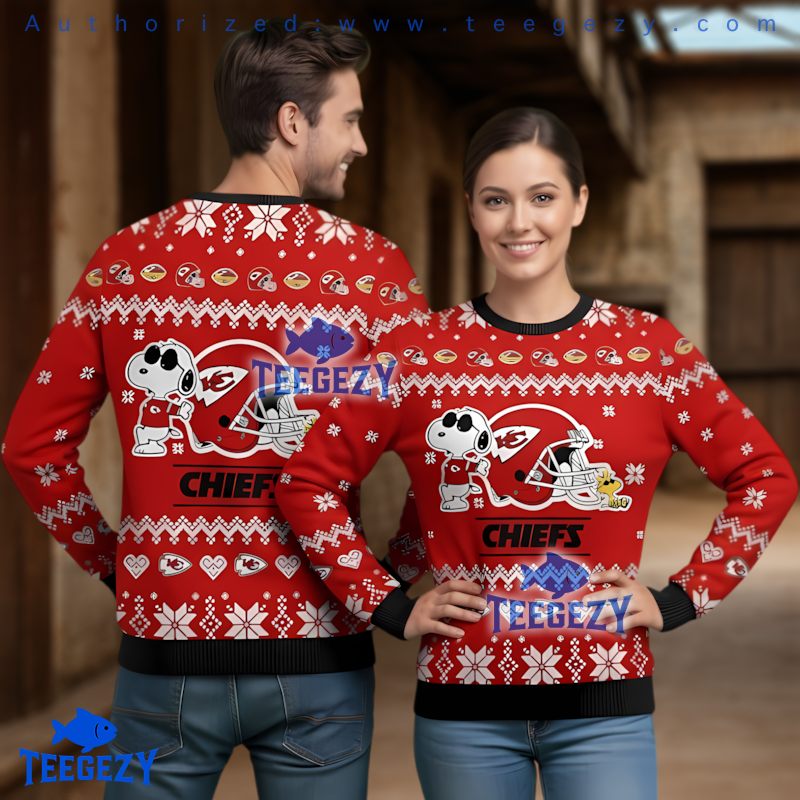 Kansas City Chiefs Snoopy Ugly Christmas Sweater Nfl Football Fan