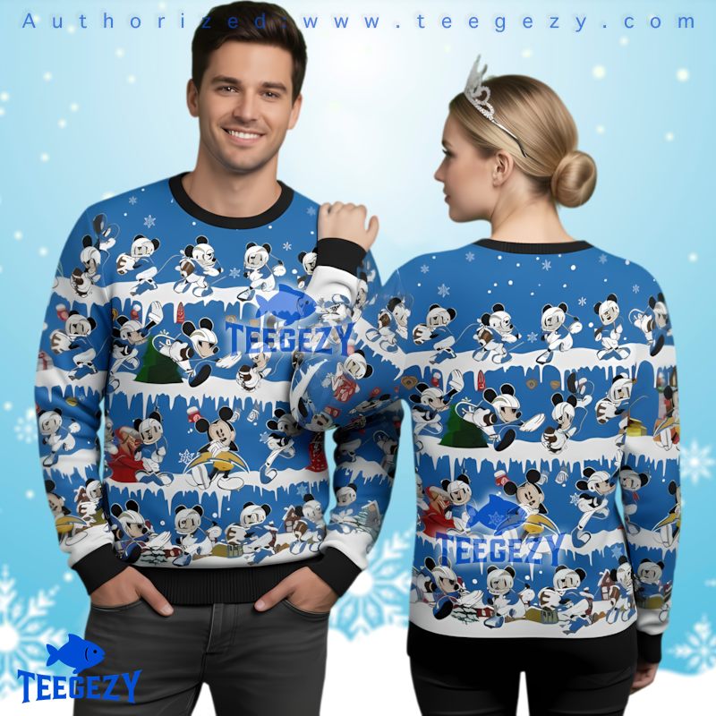 Los Angeles Chargers Disney Character Ugly Christmas Sweater Holiday