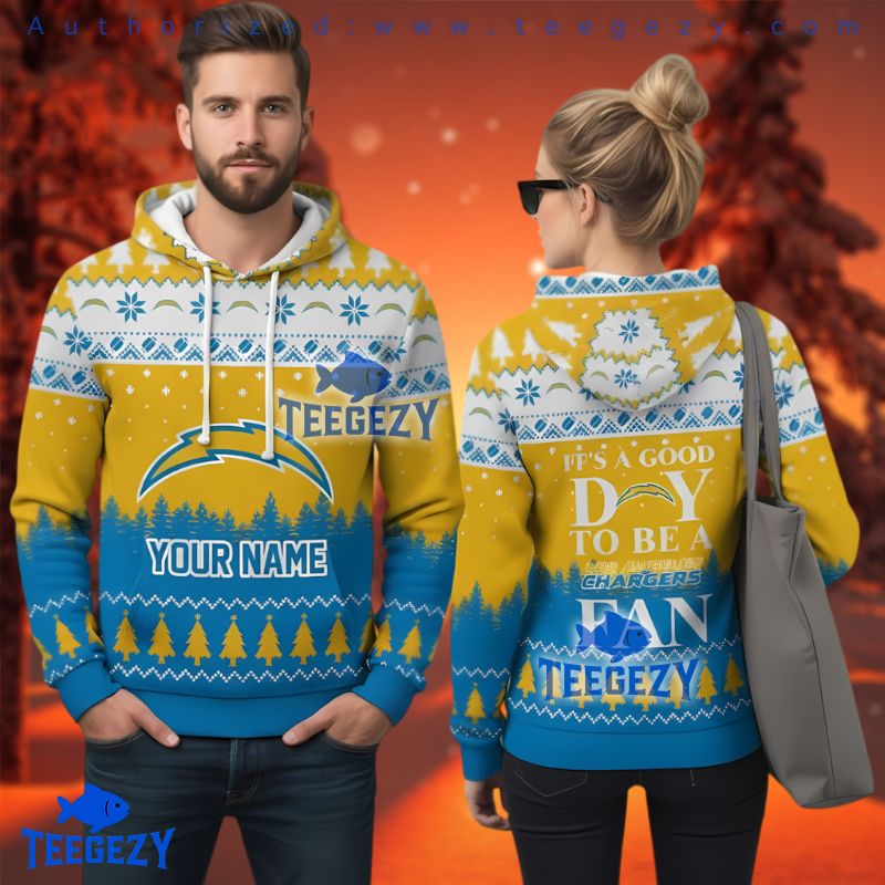 Los Angeles Chargers Good Day To Be A Fan Ugly 3D Hoodie