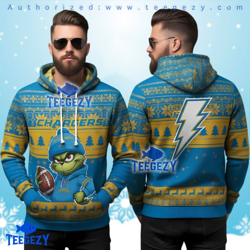 Los Angeles Chargers Grinch Nfl Ugly 3D Hoodie