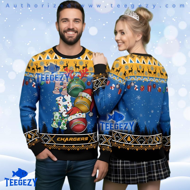 Los Angeles Chargers Groot Christmas Wreath Ugly Sweater Marvel Guardians