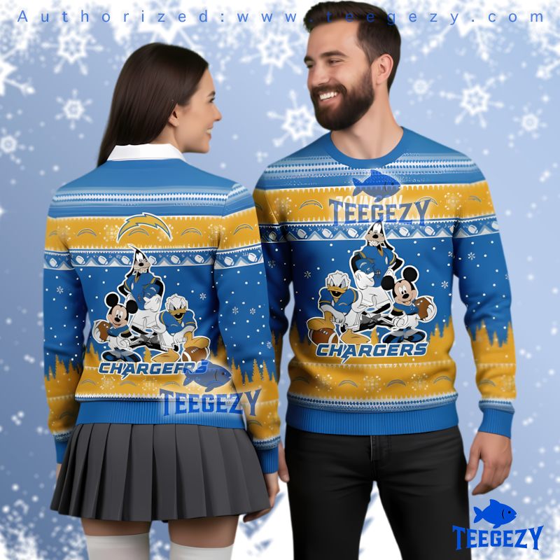 Los Angeles Chargers Personalized Disney Ugly Christmas Sweater