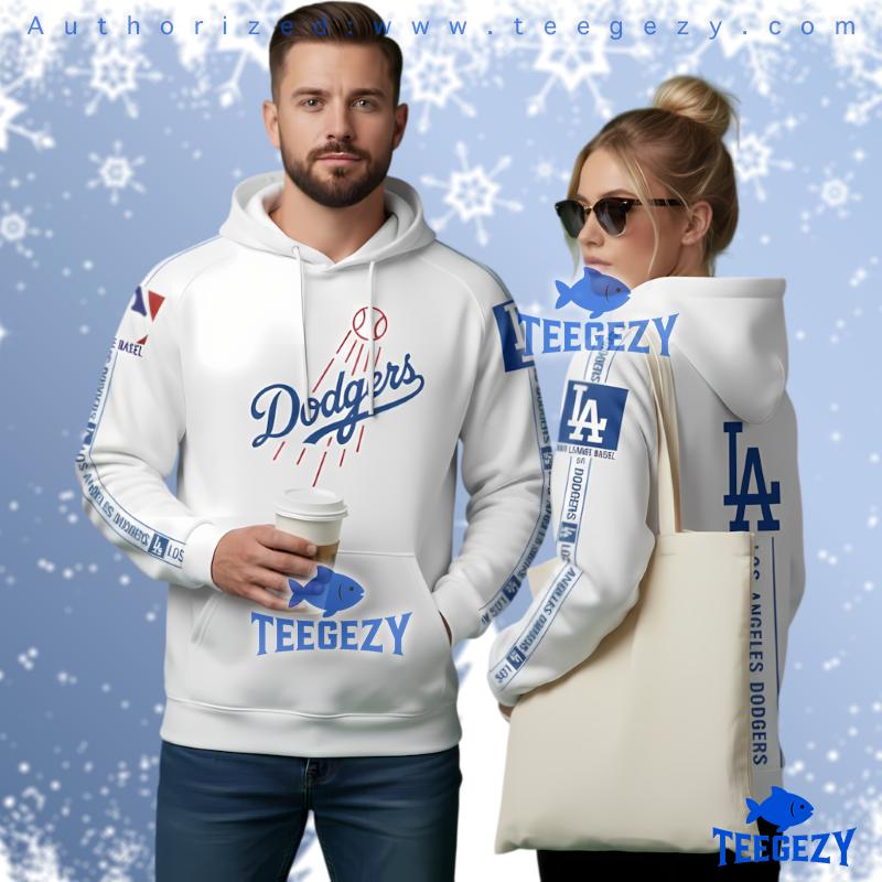 Los Angeles Dodgers Logo Repeat 3D Hoodie Men Los Angeles Dodgers Logo Repeat 3D Hoodie Men