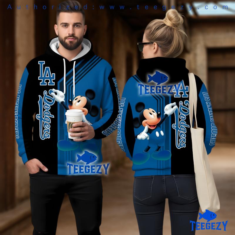 Los Angeles Dodgers Mickey Mouse 3D Pullover Hoodie Los Angeles Dodgers Mickey Mouse 3D Pullover Hoodie