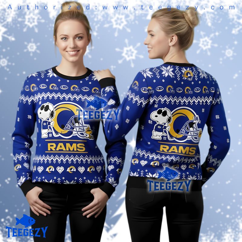 Los Angeles Rams Christmas Tree Ugly Sweater Fan Gear Los Angeles Rams Christmas Tree Ugly Sweater Fan Gear