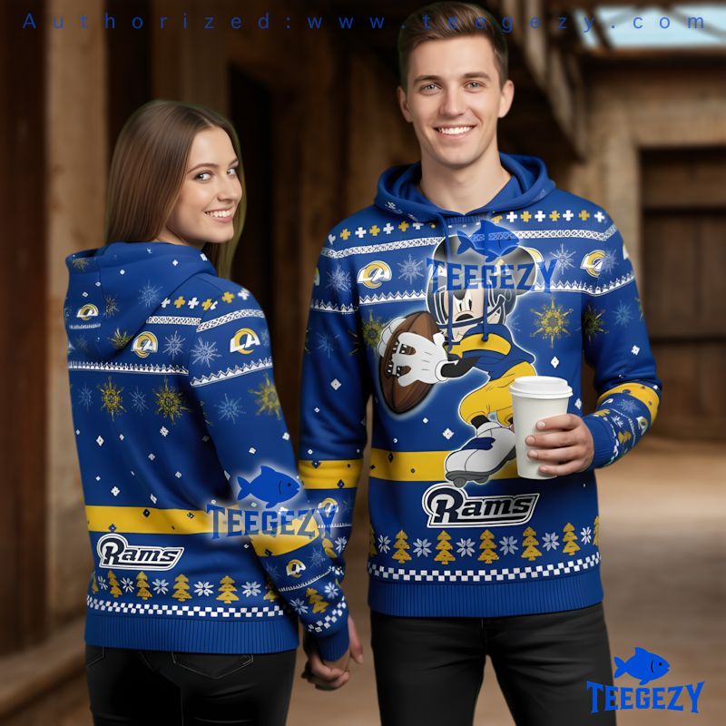 Los Angeles Rams Festive Pattern Holiday Ugly Christmas 3D Hoodie Los Angeles Rams Festive Pattern Holiday Ugly Christmas 3D Hoodie