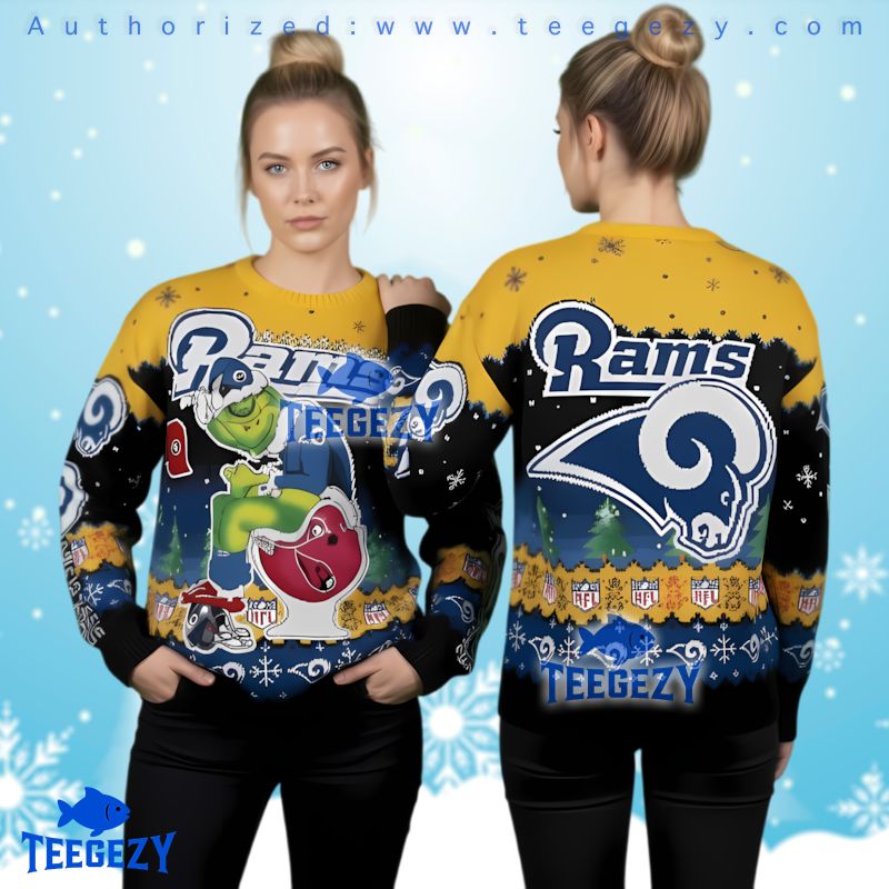Los Angeles Rams Grinch Meme Ugly Christmas Sweater