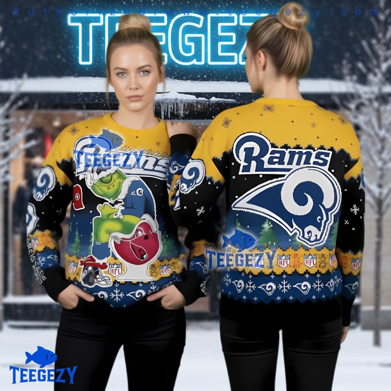 Los Angeles Rams Grinch Meme Ugly Christmas Sweater Los Angeles Rams Grinch Meme Ugly Christmas Sweater