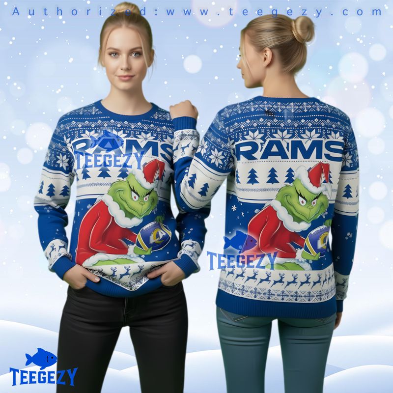 Los Angeles Rams Grinch Naughty Ugly Christmas Sweater