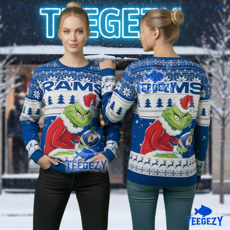Los Angeles Rams Grinch Naughty Ugly Christmas Sweater Los Angeles Rams Grinch Naughty Ugly Christmas Sweater