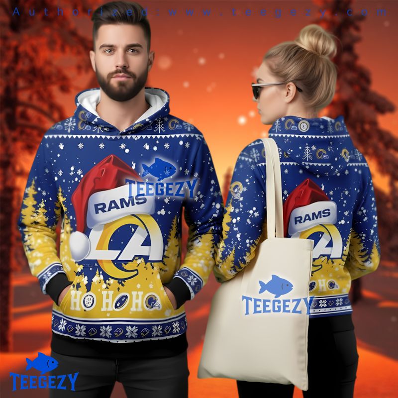 Los Angeles Rams Grinch Hug Football Ugly Christmas 3D Hoodie