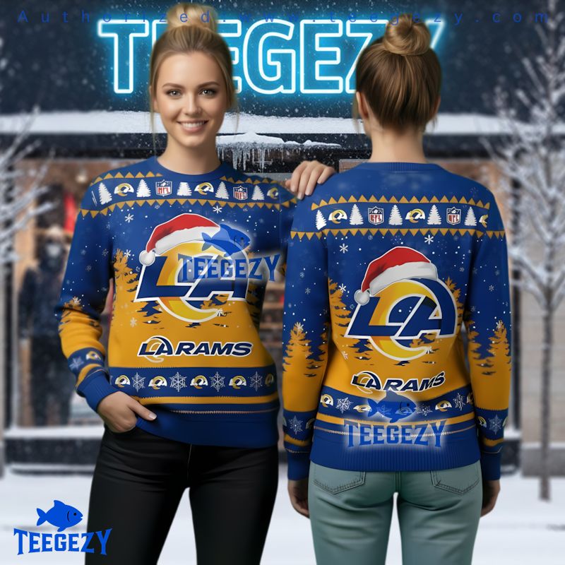 Los Angeles Rams Official Logo Ugly Christmas Sweater Los Angeles Rams Official Logo Ugly Christmas Sweater