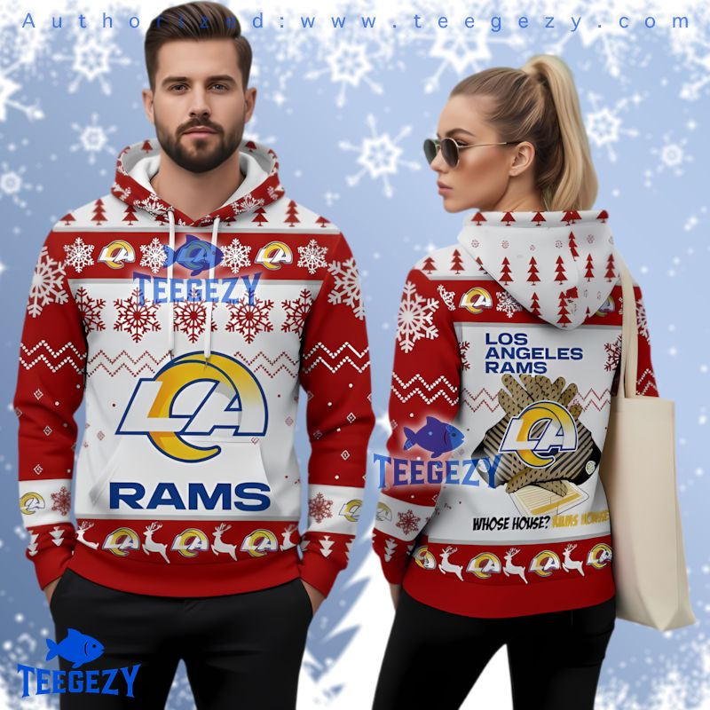 Los Angeles Rams Real Women Love Football Ugly Christmas 3D Hoodie