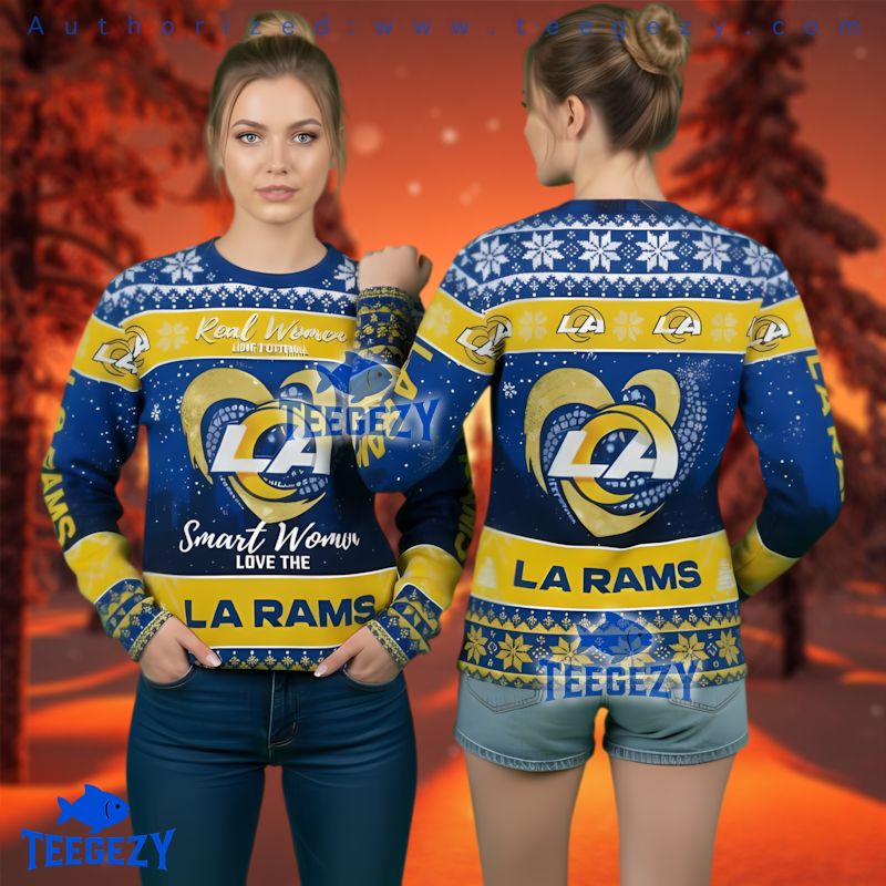 Los Angeles Rams Smart Women Love The Rams Ugly Christmas Sweater