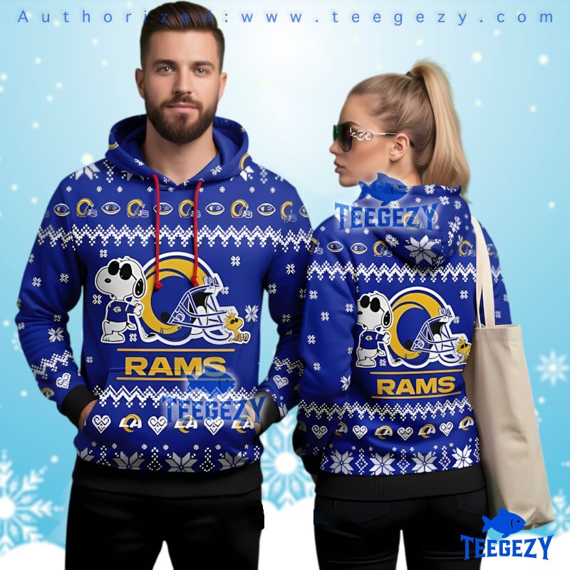 Los Angeles Rams The Grinch Full Face Ugly Christmas 3D Hoodie Los Angeles Rams The Grinch Full Face Ugly Christmas 3D Hoodie
