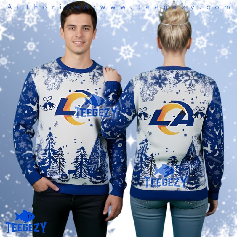 Los Angeles Rams Winter Wonderland Ugly Christmas Sweater 3D Print