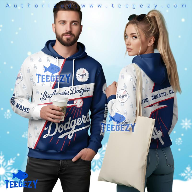 Personalized Los Angeles Dodgers La Repeat Logo Design 3D Hoodie Personalized Los Angeles Dodgers La Repeat Logo Design 3D Hoodie