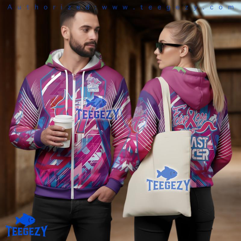 Personalized Miami Marlins Breast Cancer Support 3D Hoodie Zipper Personalized Miami Marlins Breast Cancer Support 3D Hoodie Zipper