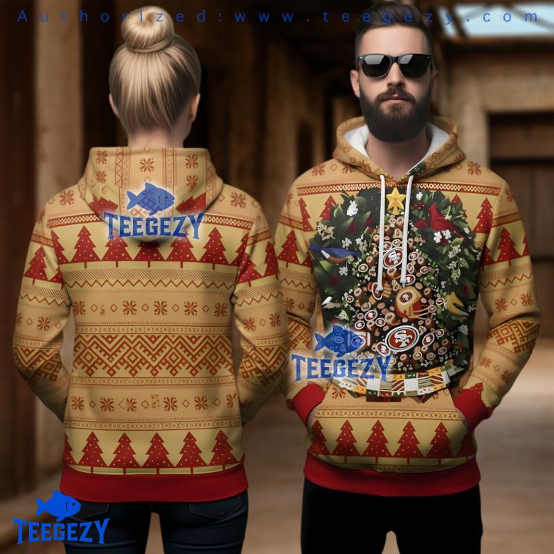 San Francisco 49Ers Festive 3D Print Ugly Christmas Hoodie San Francisco 49Ers Festive 3D Print Ugly Christmas Hoodie