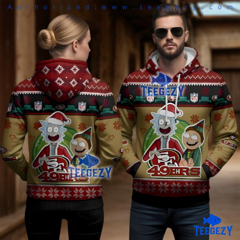 San Francisco 49Ers Rick And Morty Ugly 3D Hoodie Men San Francisco 49Ers Rick And Morty Ugly 3D Hoodie Men