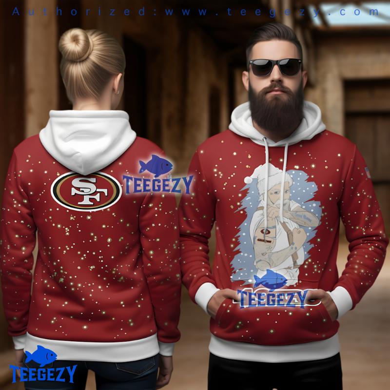 San Francisco 49Ers Tattoo Santa Ugly Christmas 3D Hoodie Style San Francisco 49Ers Tattoo Santa Ugly Christmas 3D Hoodie Style