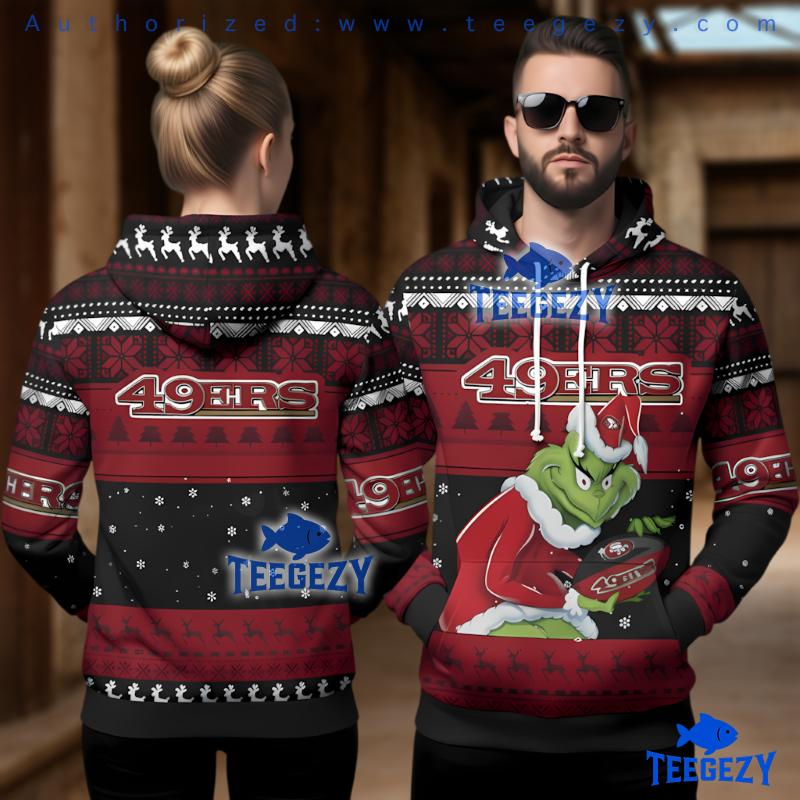 San Francisco 49Ers The Grinch Stealing Christmas Ugly 3D Print Hoodie San Francisco 49Ers The Grinch Stealing Christmas Ugly 3D Print Hoodie