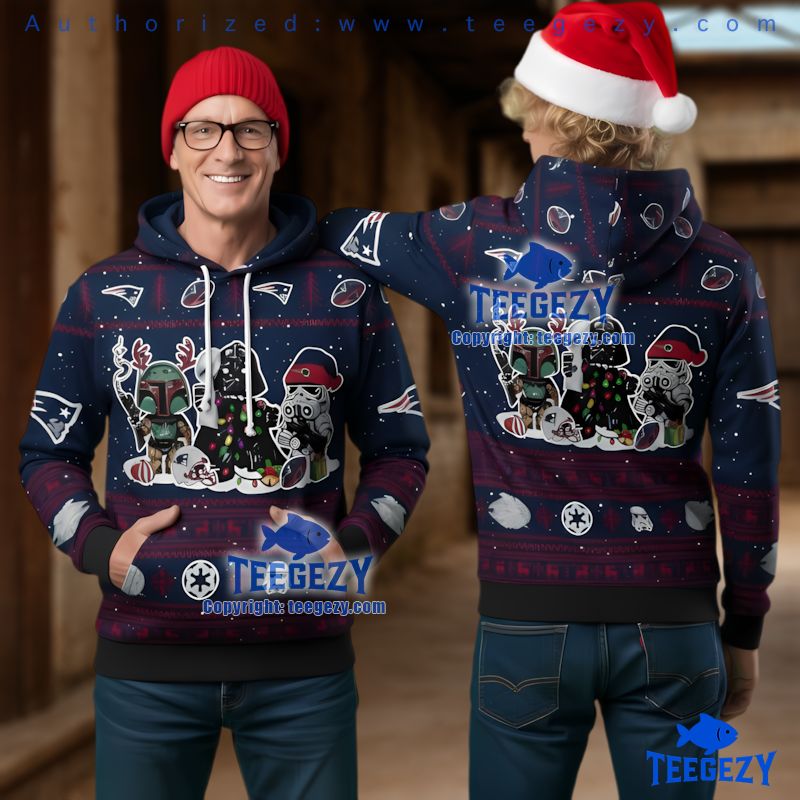 New England Patriots Darth Vader Stormtrooper Christmas 3D Hoodie
